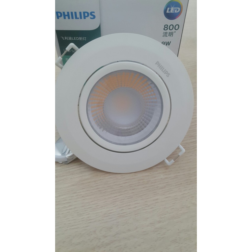 Đèn led lắp âm trần chiếu điểm RS100B LED8 830 9W D90 Philips ánh sáng vàng (3000K)