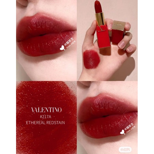 [ Minisize ] Son V@lentino Refillable Lipstick 217A Ethereal Red Satin