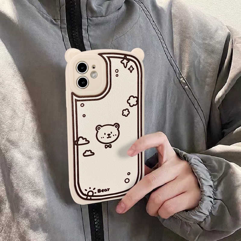 Ốp Điện Thoại Mềm Hình Gấu Hoạt Hình Dễ Thương Cho Apple 11 Xs/XR Iphone12 Set 7P/8/6S 13Promax
