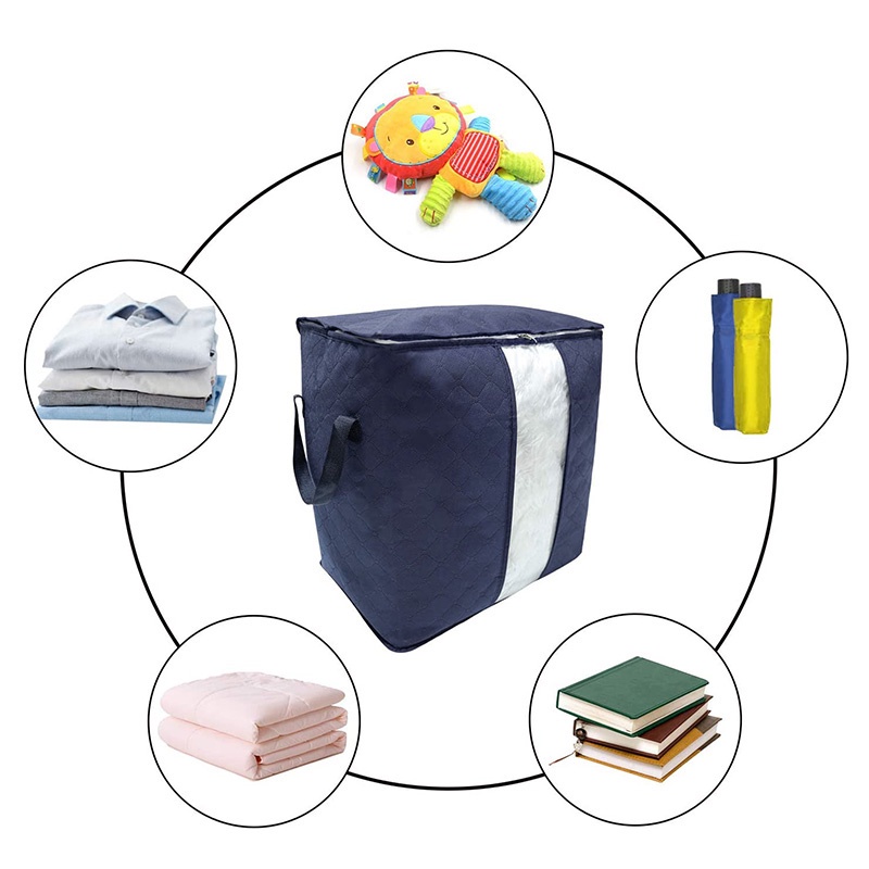 Túi Đựng Quần Áo Bằng Vải Không Dệt Chống Ẩm Sức Chứa Lớn Tiện Dụng