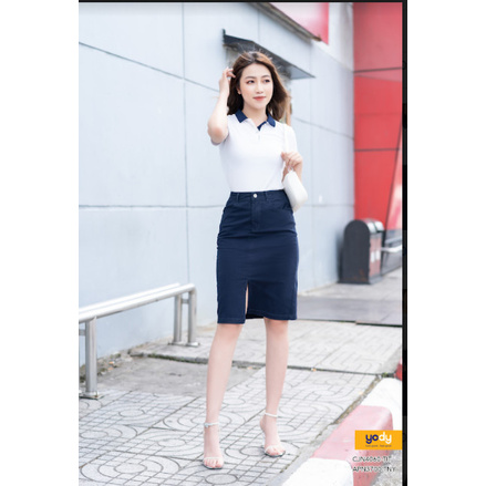 Chân Váy Ôm Dài Khaki Xẻ YODY Trẻ Trung Năng Động CJN4060 | BigBuy360 - bigbuy360.vn