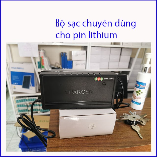 Bộ sạc 14.6v 5A pin Lithium, pin sắt 3.2v