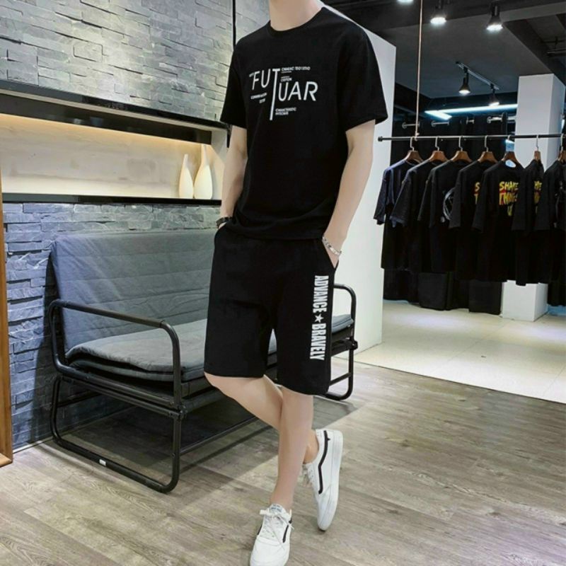 [siêu hot]bộ đồ mặc nhà dạo phố chơi thể thao chất thun lạnh in futuar  thiết kế đơn giản chất vải mát lịm