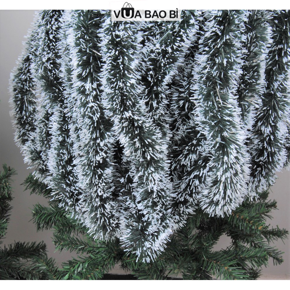 Dây chồn trang trí noel, cây thông giáng sinh 1m8, dây kim tuyến, dây thông vòng nguyệt quế noel VUA BAO BÌ