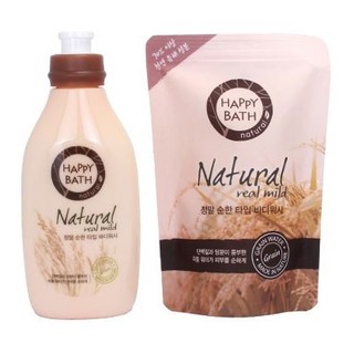 Combo Chai Và Túi Sữa Tắm Happy Bath