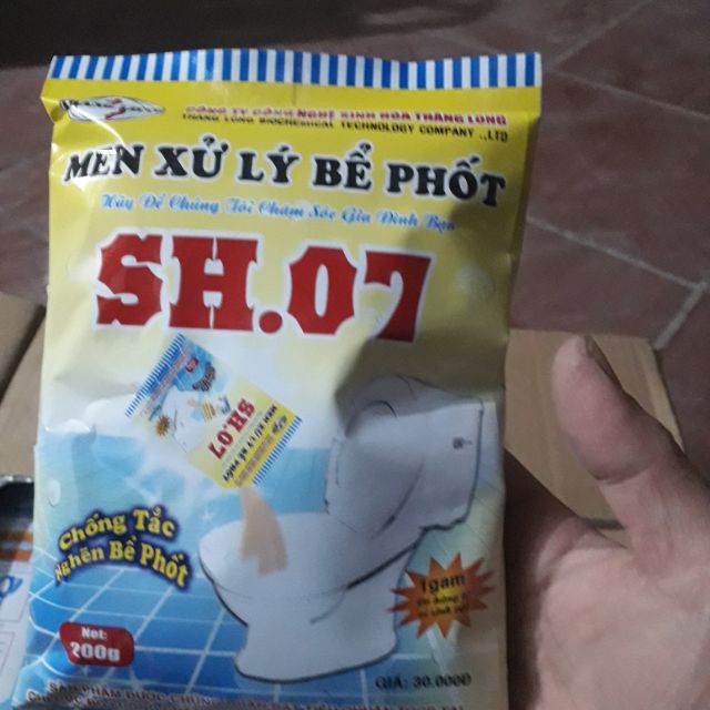 Com bo 10 gói Men xử lý bể phốt SH.07