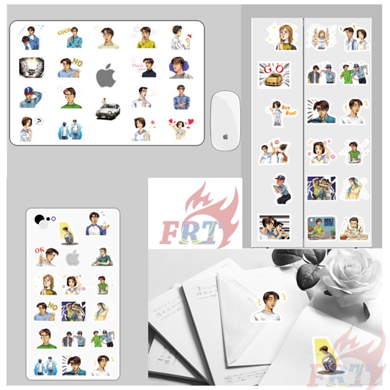 ❉ Initial D Stickers ❉ 40Pcs/Set Anime Fujiwara Takumi Speed Star DIY Decals Stickers for Diary Laptop Scrapbooks