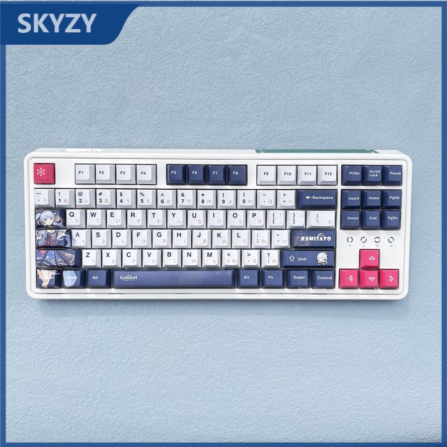 Kamisato Ayaka Keycap Cherry Profile Genshin Impact Anime PBT DYE-SUB Bàn phím cơ học Keycap