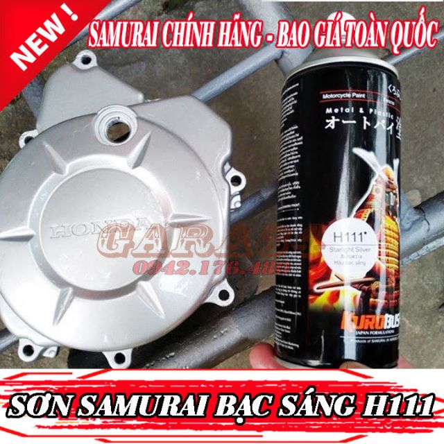 SƠN SAMURAI MÀU BẠC SÁNG H111