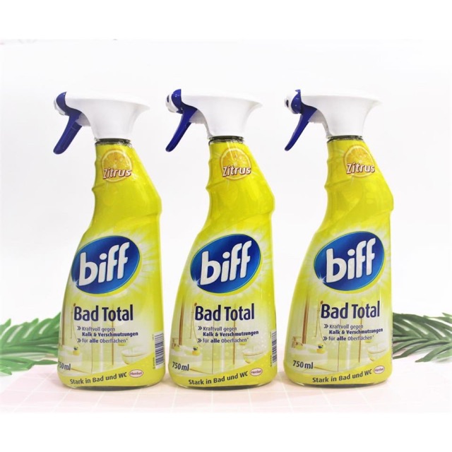 Nước tẩy rửa vệ sinh, nhà tắm, bồn cầu Biff Bad Total 750ml, Hàng Nội địa Đức