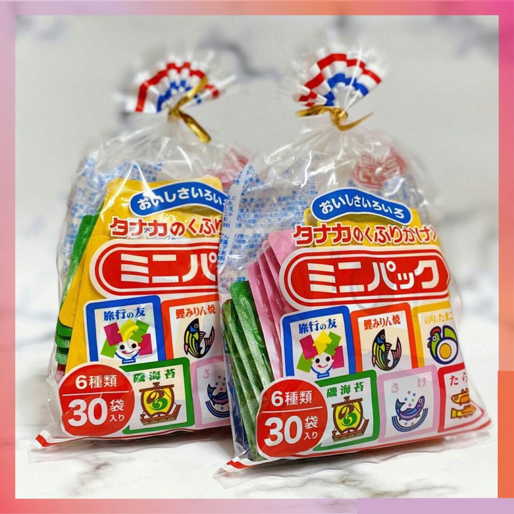 Gia vị rắc cơm 30 gói nội địa Nhật cho bé ăn dặm (6 vị) gồm 30 gói Furikake EBISU