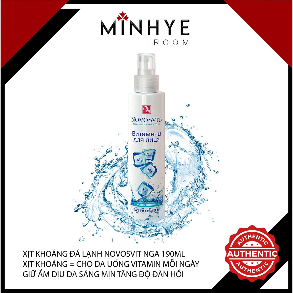 Xịt Khoáng Đá Lạnh Novosvit Nga 190Ml Cấp Ẩm Dịu Da Tăng Độ Đàn Hồi