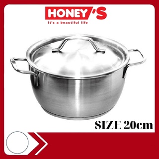 Nồi inox 3 Đáy Honey s HO-P02S2001 -20cm, chất lượng tốt, bền, dày dặn - bảo hành 10 năm