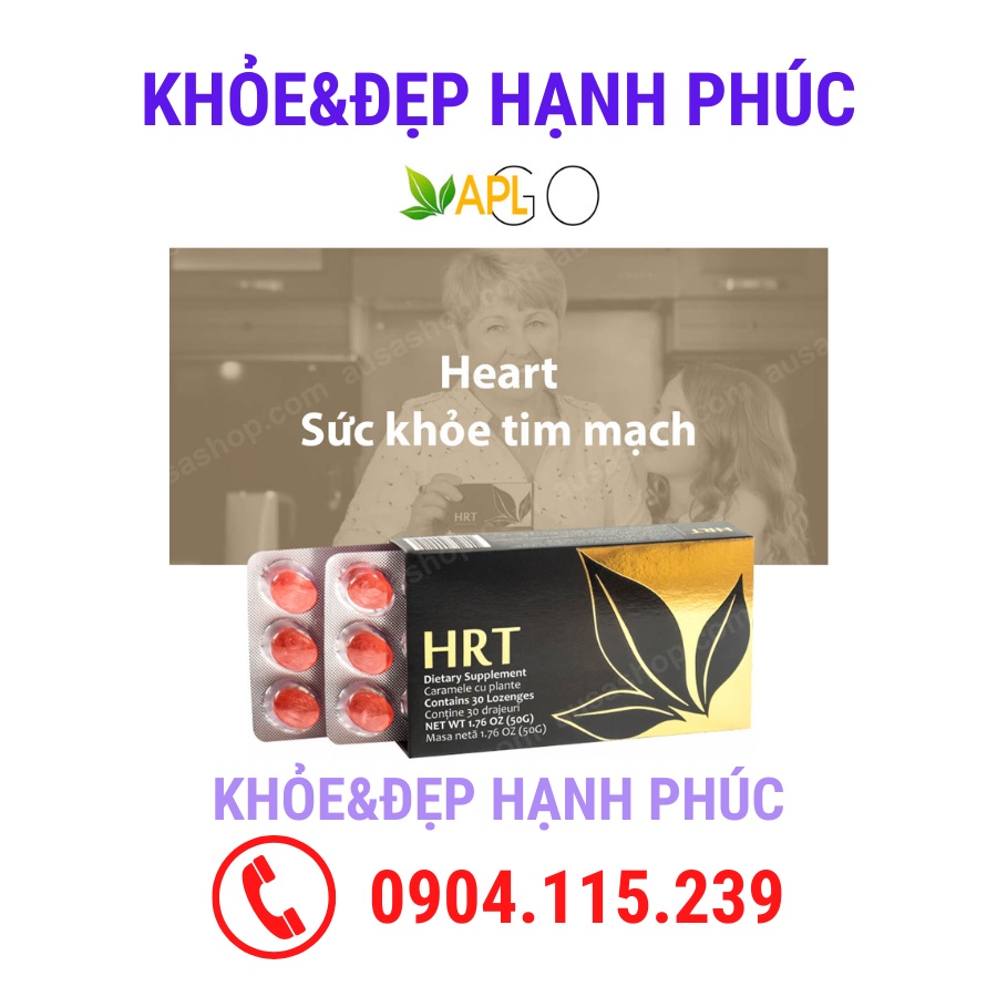 [ Date T8/23 ] Viên ngậm hỗ trợ tim mạch APLGO - HRT – 30 viên/hộp