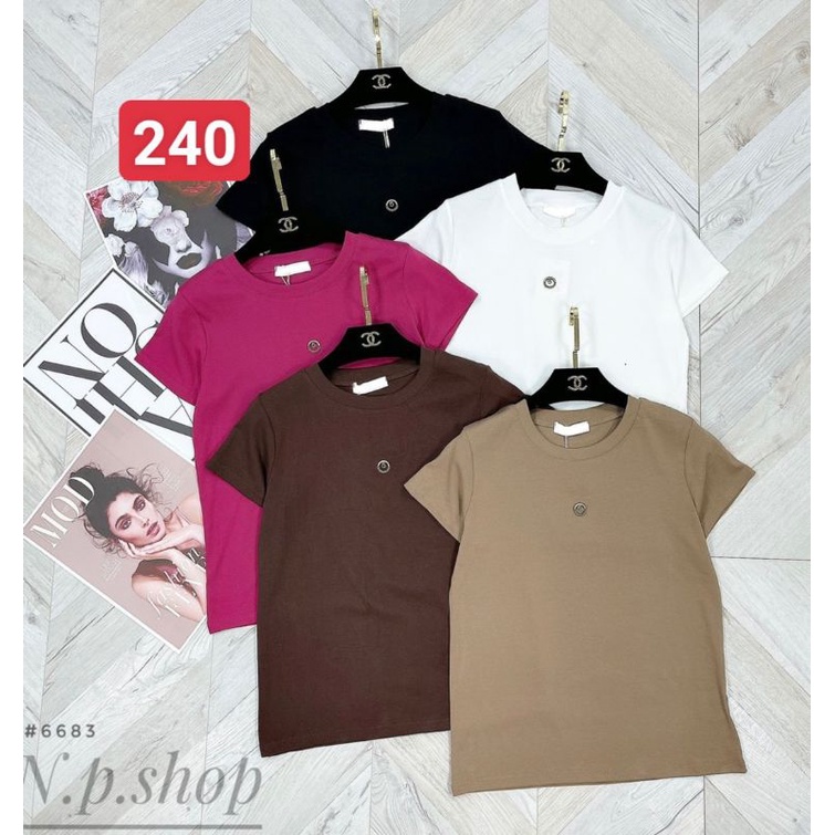 Hot Áo thun tăm quảng châu ngắn tay body