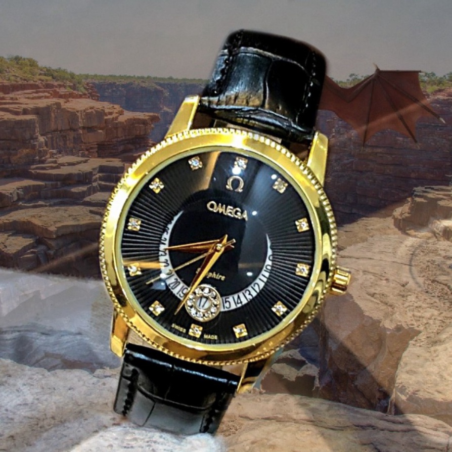 Đồng hồ nam dây da bò chống nước 5atm BH12th {omegas} giảm sốc | BigBuy360 - bigbuy360.vn