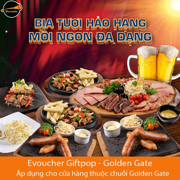 Toàn quốc [Evoucher] Phiếu quà tặng sử dụng cho cửa hàng thuộc chuỗi Golden Gate 500.000 VNĐ