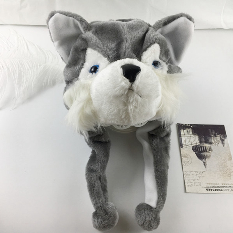 Mũ len mềm chụp tai giữ ấm kiểu dáng động vật hoạt hình dễ thương