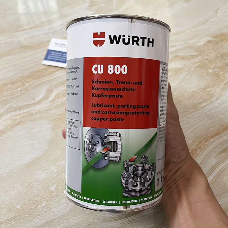 Mỡ Bò Đồng Chịu Nhiệt Cao 1200 Độ Wurth Copper Paste CU 800 (1kg)