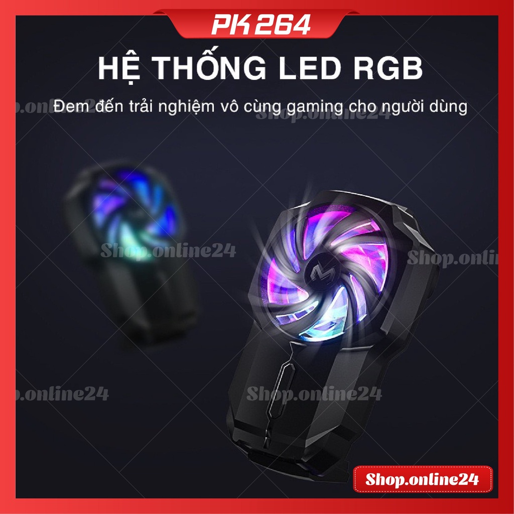 Quạt tản nhiệt MEMO FL05 Không dây Có Đèn led RGB Pin sạc cho điện thoại di động phiên bản mới nhất