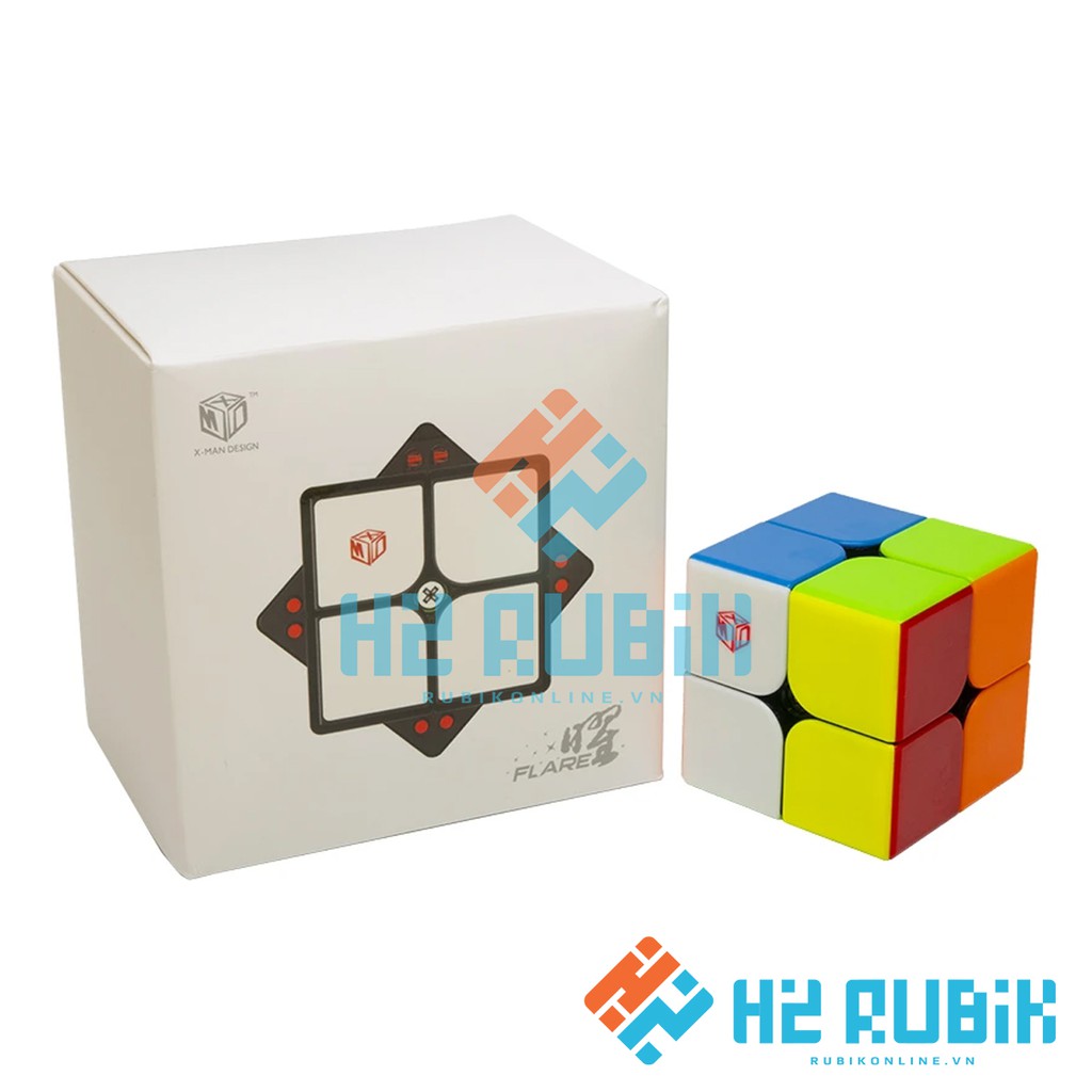 XMan Flare 2x2 M Rubik 2x2 có nam châm sẵn có thể tùy chỉnh độ hút cao cấp H2 Rubik Shop