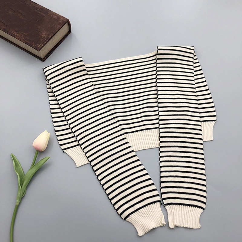 Khăn Choàng Cardigan Sợi Acrylic Dày Mềm Mại Giữ Ấm Mùa Đông In Họa Tiết Kẻ Sọc Dễ Thương Cho Nữ Fr