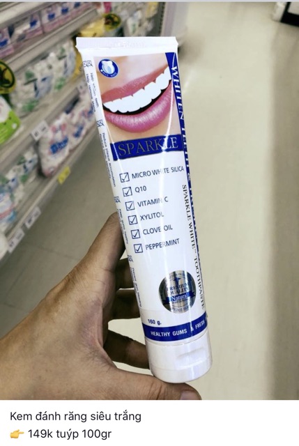 Kem đánh răng Sparkle Thái Lan 100g