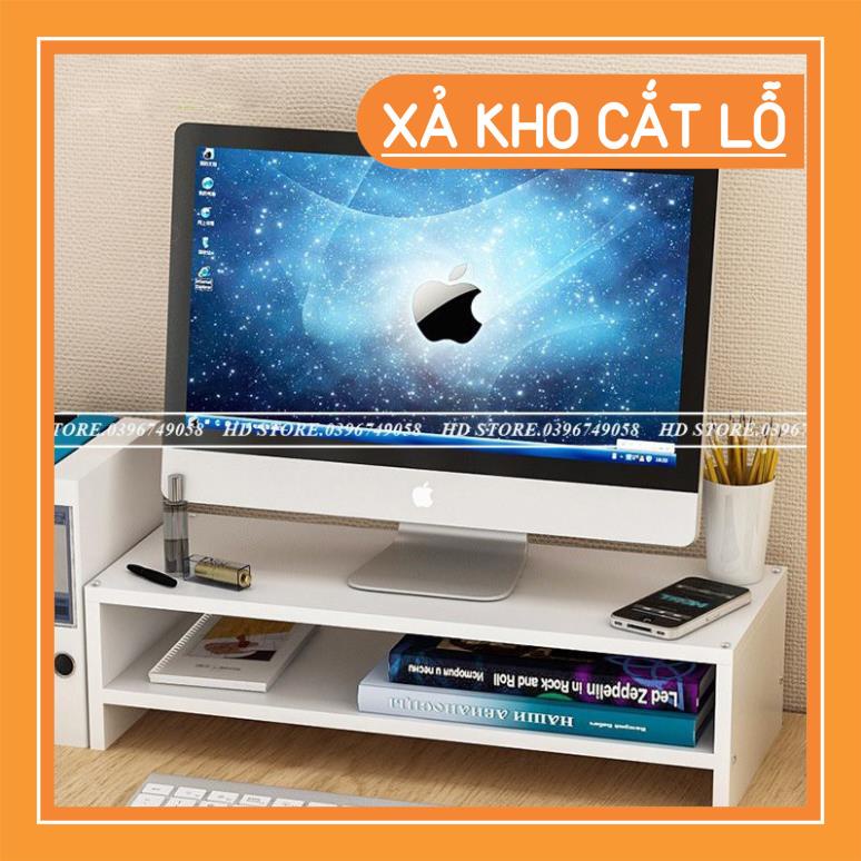 KỆ ĐỂ SÁCH - KỆ MÁY TÍNH - DECOR LẮP GHÉP - 2 TẦNG
