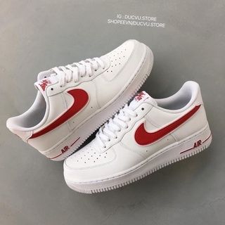 Giày af1 low '07 white gym red lai au