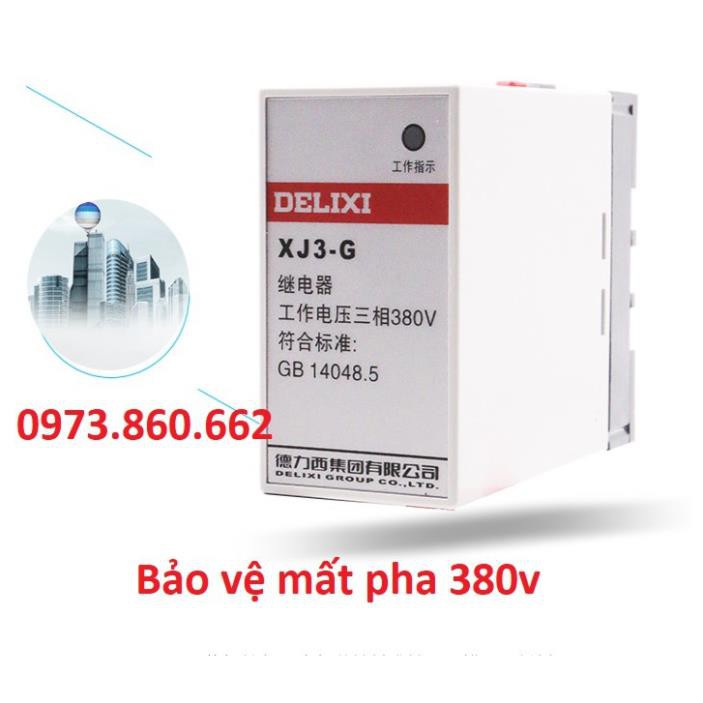 Bảo vệ mất pha DELIXI XJ3G - Bảo vệ mất pha 380v chất lượng tốt -TBĐ
