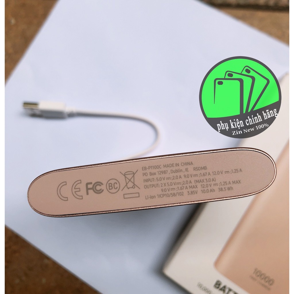 Pin Dự Phòng Samsung 10000 mAh Hỗ trợ sạc nhanh Fast Charge 2.0 - Chuẩn Zin Xịn