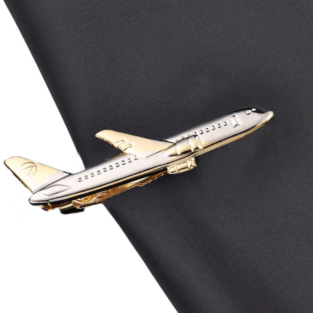 Kẹp cà vạt hình chiếc máy bay chất liệu kim loại