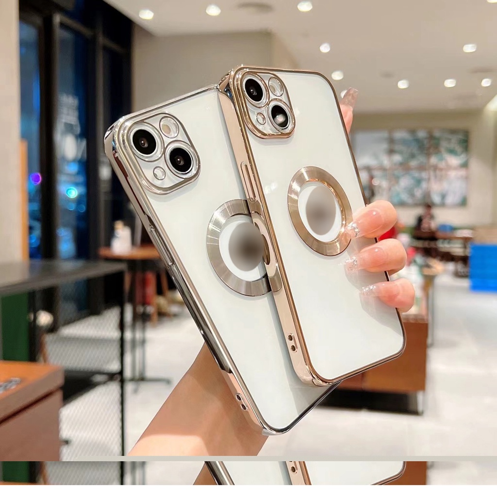 Ốp Điện Thoại TPU Mềm Mạ Điện Kèm Phim Bảo Vệ Lens Cho IPhone 13 12 11 Pro Max XS Max XR X 8 7 Plus