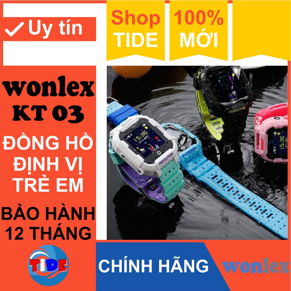 [ Wonlex KT03 ] Đồng hồ thông minh – CHÍNH HÃNG – Kháng nước IP67 – Camera – Định vị Wifi/Lbs/Gps/Agps – Bảo hành 1 năm