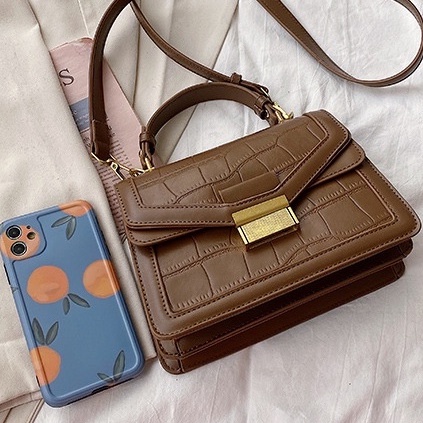 Túi xách nữ đeo chéo Quảng Châu phong cách Vintage nhiều ngăn có khóa kéo cao cấp O1N-18058