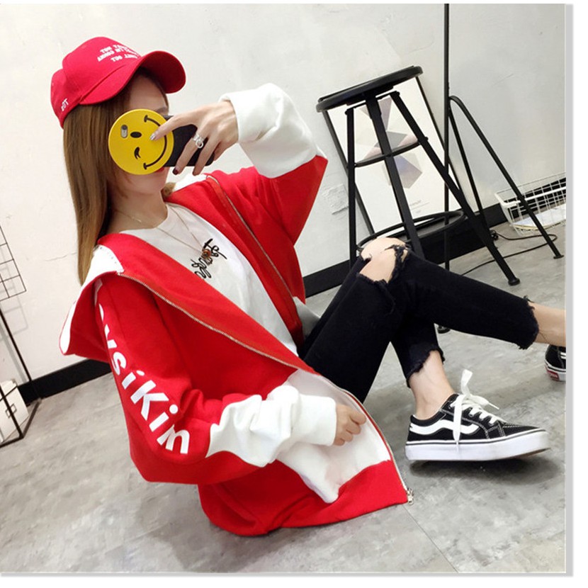 [Freeship] Áo khoác nữ form rộng, áo hoodie nữ form rộng có dây kéo Meysikim - Shop LV | BigBuy360 - bigbuy360.vn