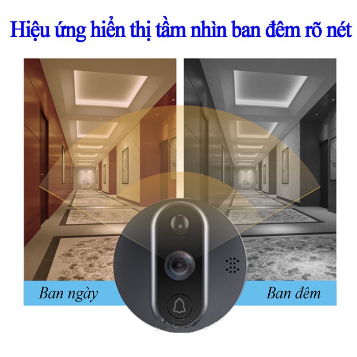 Camera gắn cửa kết hợp chuông cửa thông minh giám sát trên điện thoại | BigBuy360 - bigbuy360.vn