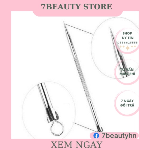 12 Cây Nặn Mụn 2 Đầu - 8cm Thép Không Rỉ L009