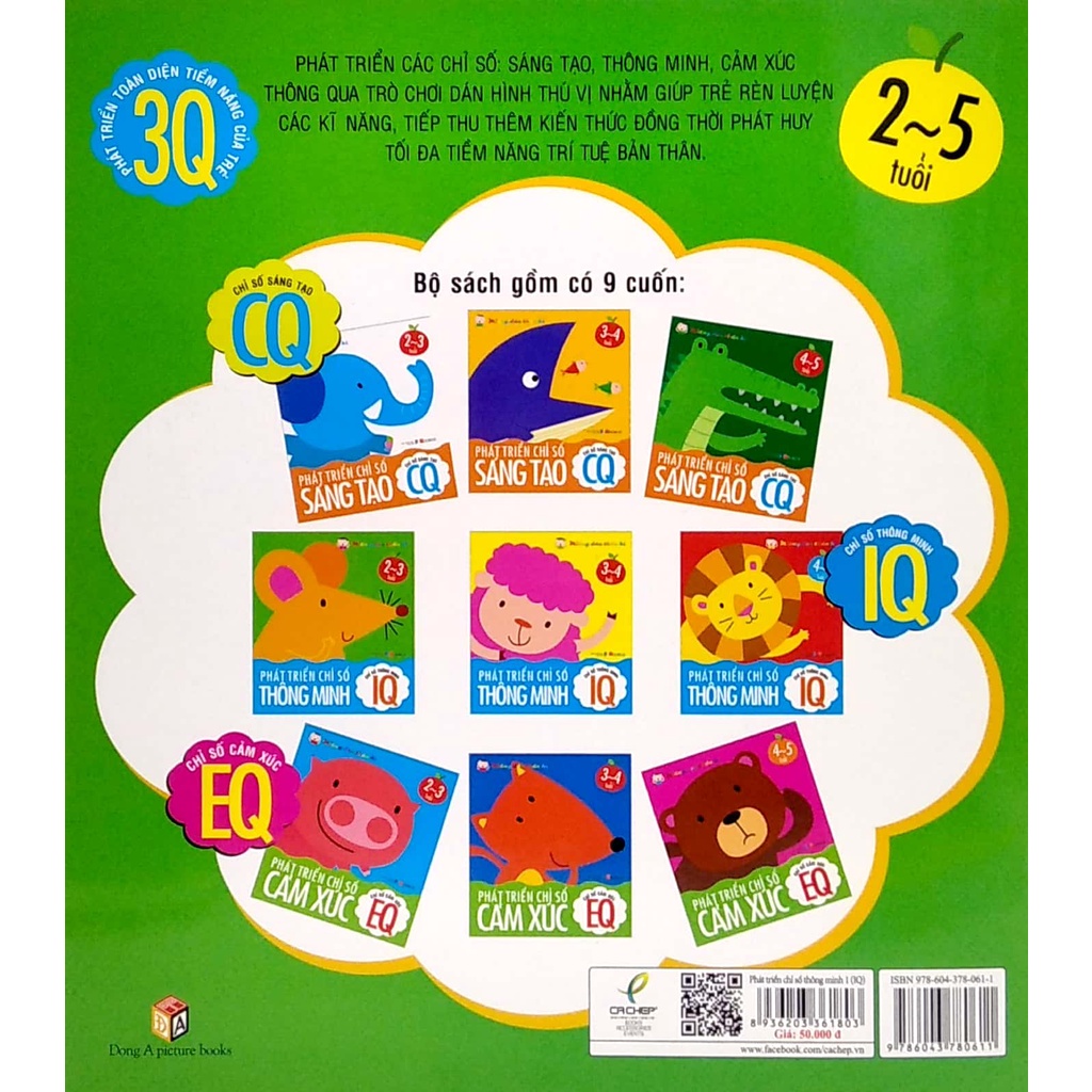Sách Miếng Dán Thần Kì - Phát Triển Chỉ Số Thông Minh - Chỉ Số Thông Minh IQ - 2 - 3 Tuổi (Tái Bản 2022)