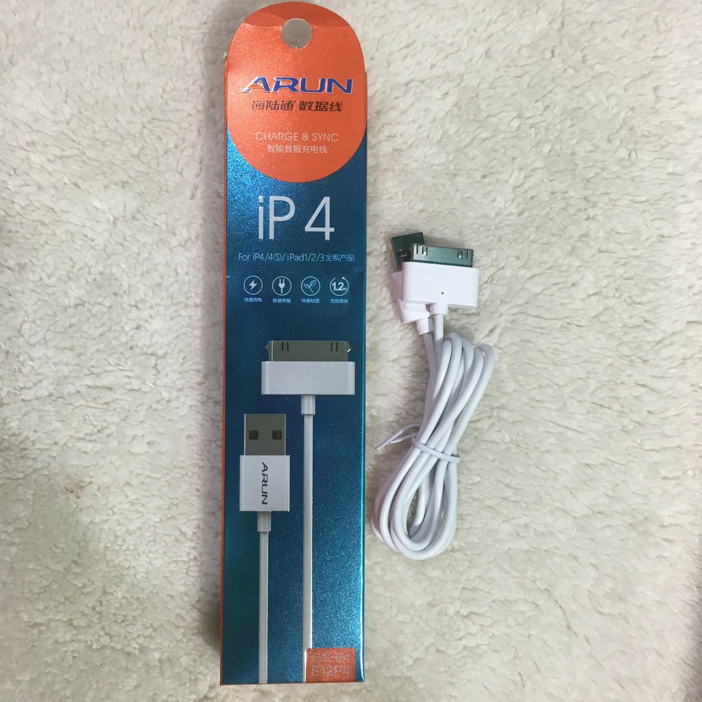 Cáp sạc Arun Iphone 4 4s IPAD 1 2 3..