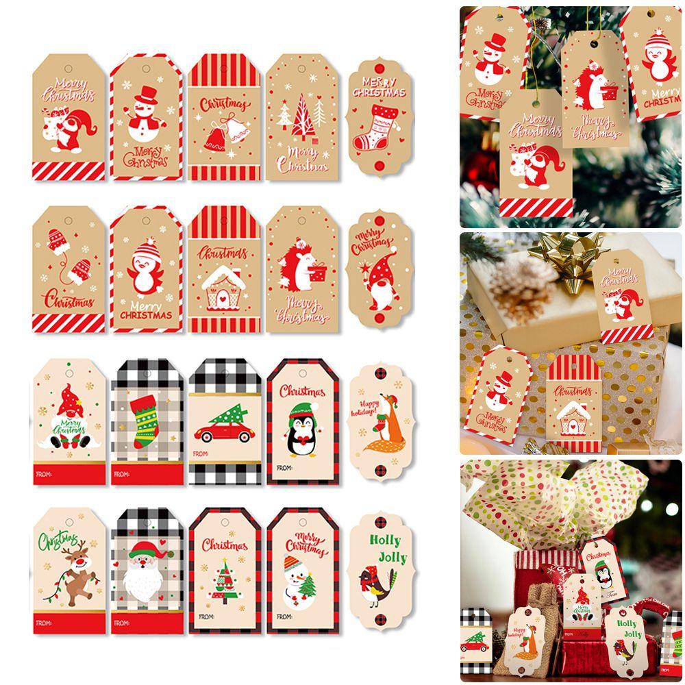 MAG Set 50 Thẻ Giấy Hình Ông Già Noel Trang Trí Giáng Sinh