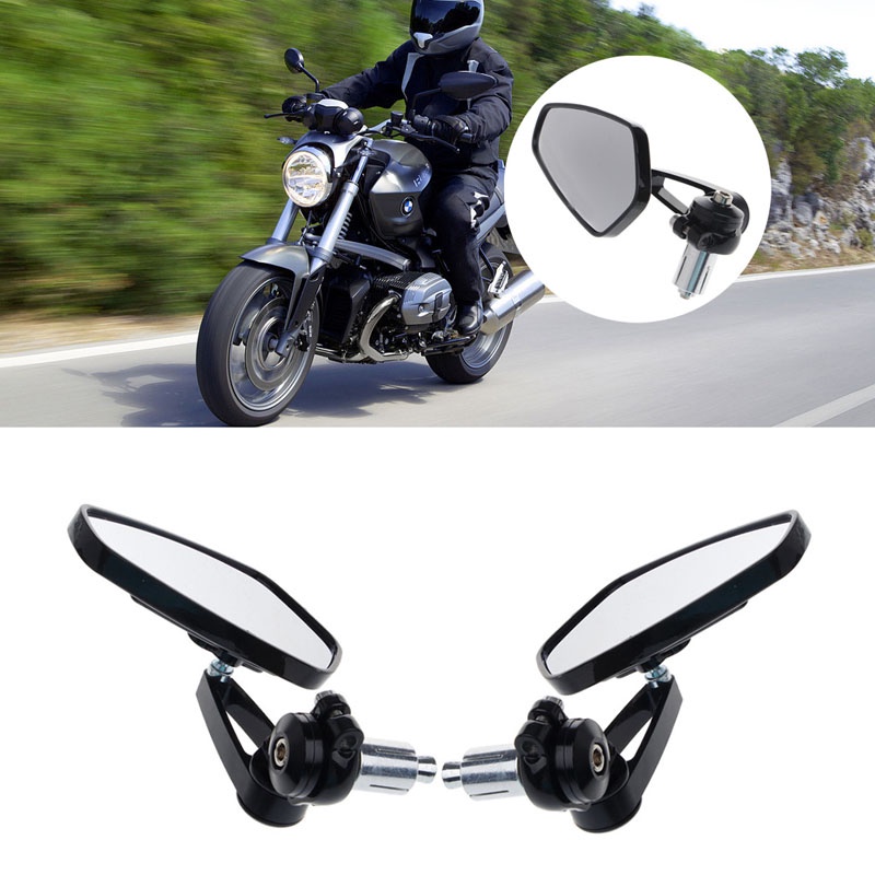 Gương Chiếu Hậu 7 / 8 &quot;22 Bằng Nhôm Màu Đen Thông Dụng Cho Xe Máy
