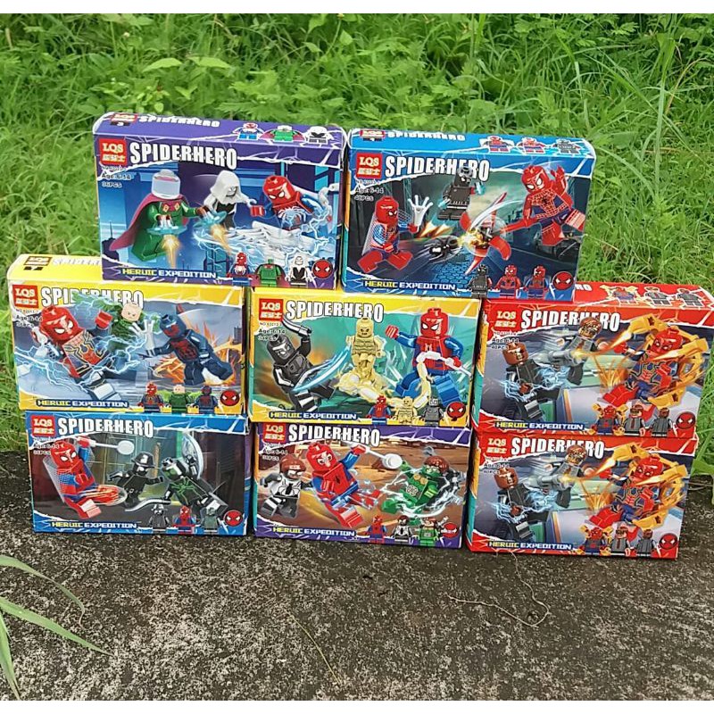 Bộ 3 / Lego Hình Người Nhện Marvel Độc Đáo