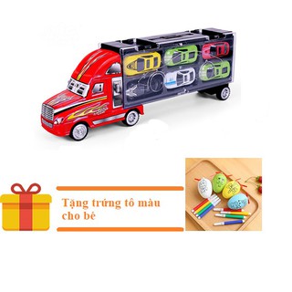 Combo Gara ô tô và 12 xe tặng kèm trứng tô màu