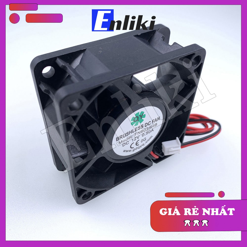 Quạt tản nhiệt 6x6x2.5cm 12V 0.5A