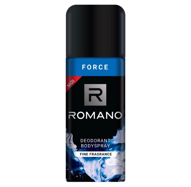 Combo Xịt và lăn ngăn mùi toàn thân cho Nam Romano Force( 150ml+50ml)