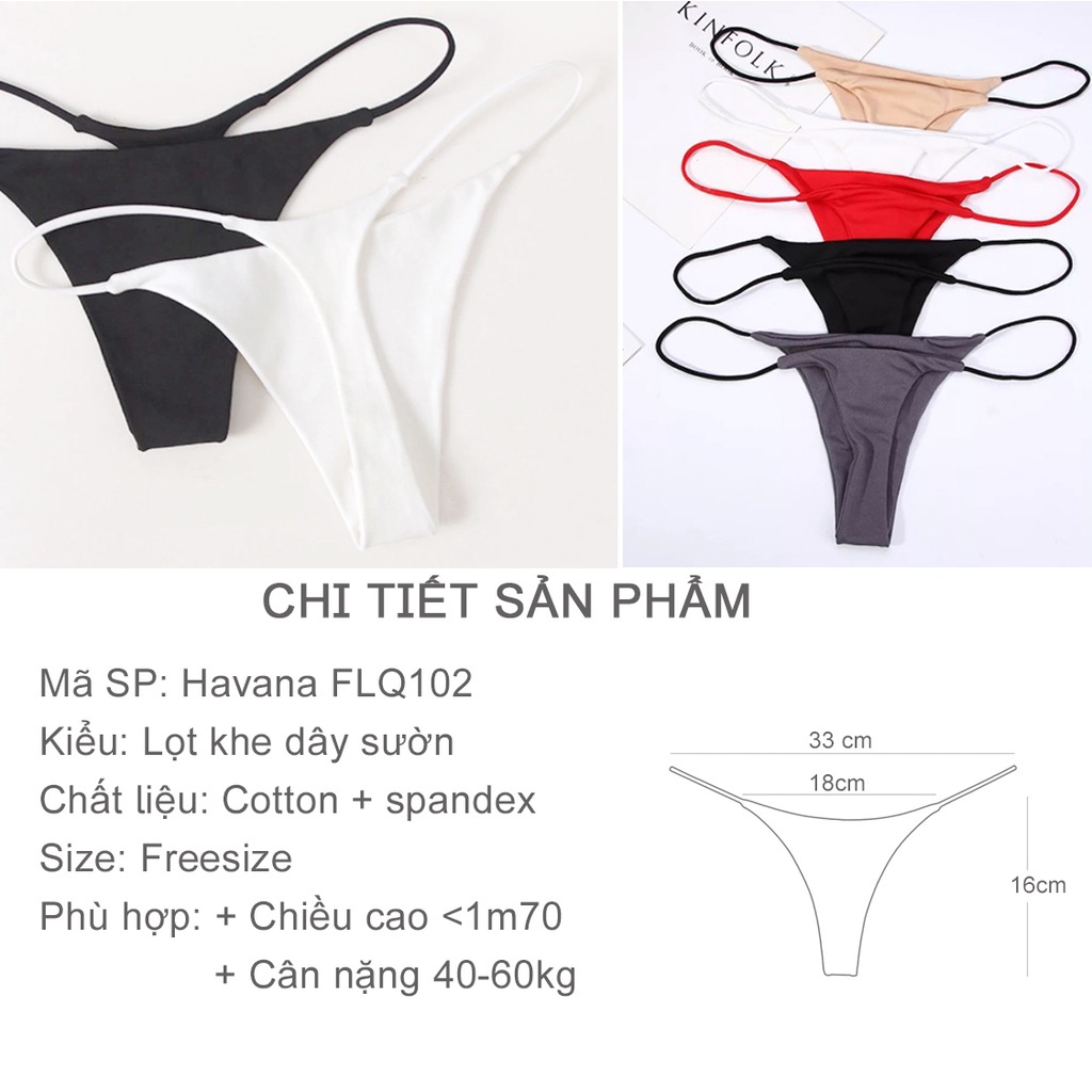 Quần lọt khe dây sườn mảnh, quần chip nữ gợi cảm Havana FLQ102