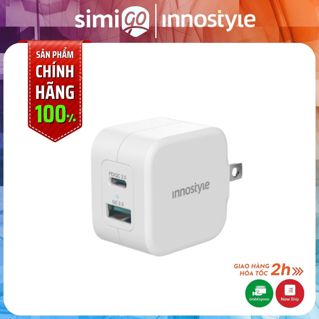 Củ Sạc Nhanh 20W Innostyle Minigo Pro III 2 Cổng PD/QC3.0 - Bảo hành 2 năm 1 đổi