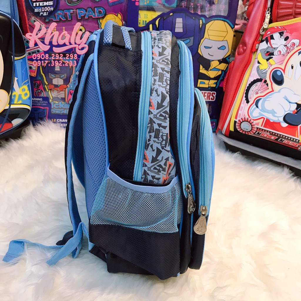 Balo trẻ em 14" 3 ngăn nổi 3D hình Baymax Big Hero 6, màu xanh dành cho bé trai - BLBIGHERO14X -