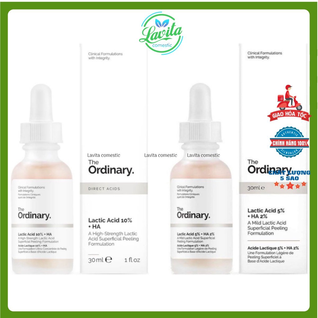 The Ordinary - Tinh chất The Ordinary Lactic Acid 5 / 10% Tẩy Da Chết AHA